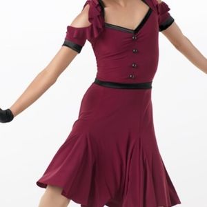 Weissman Burgundy Retro Swing Dress Dance Costume